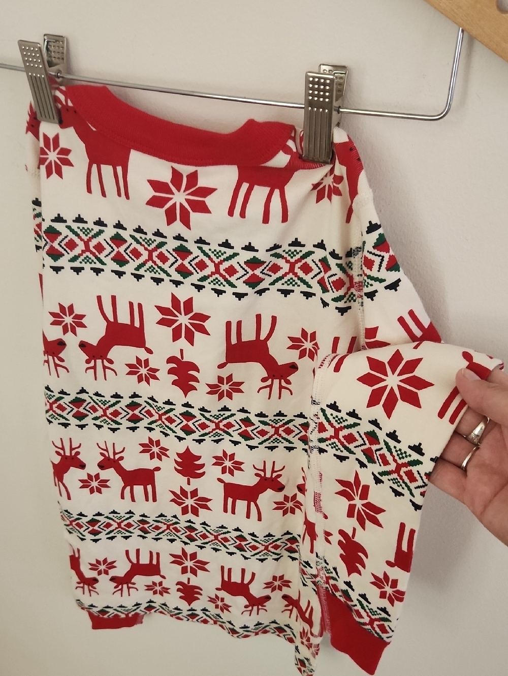 Hanna Andersson Dear Deer Long John Pajama Top Holiday Christmas Matching 10 - Picture 6 of 8